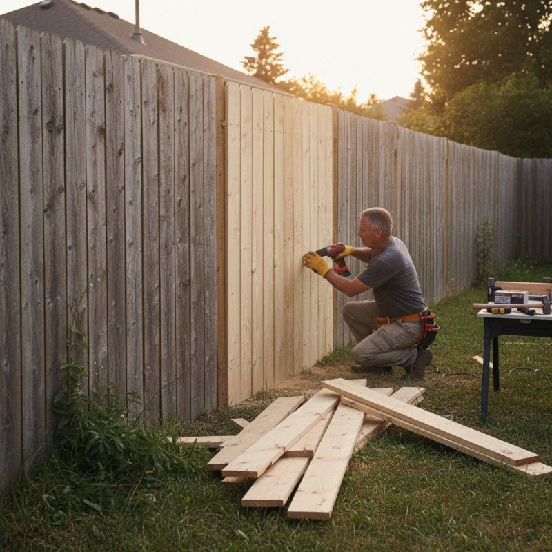 Redwood Fence Repair